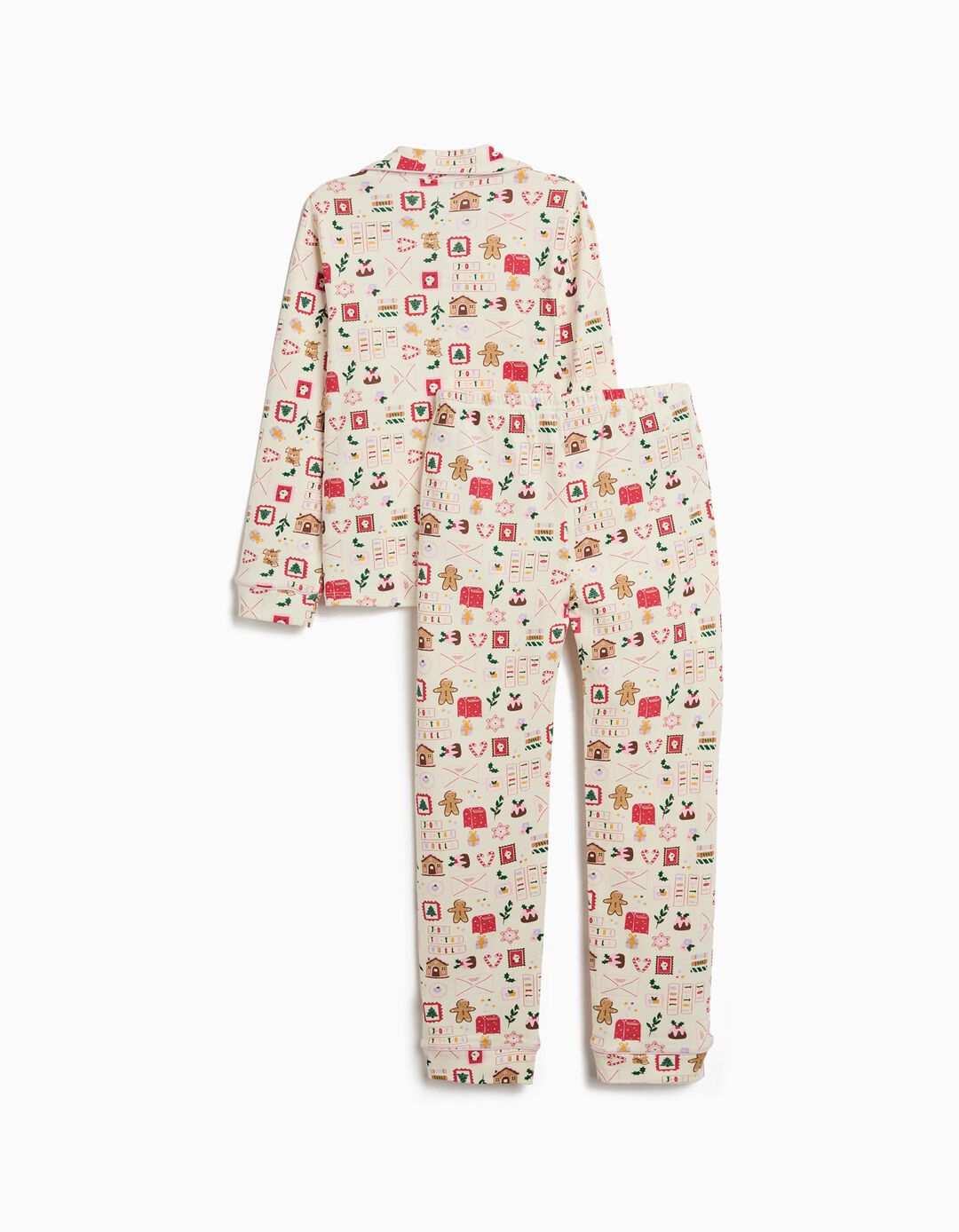 Pijama de Natal, Menina, Bege 