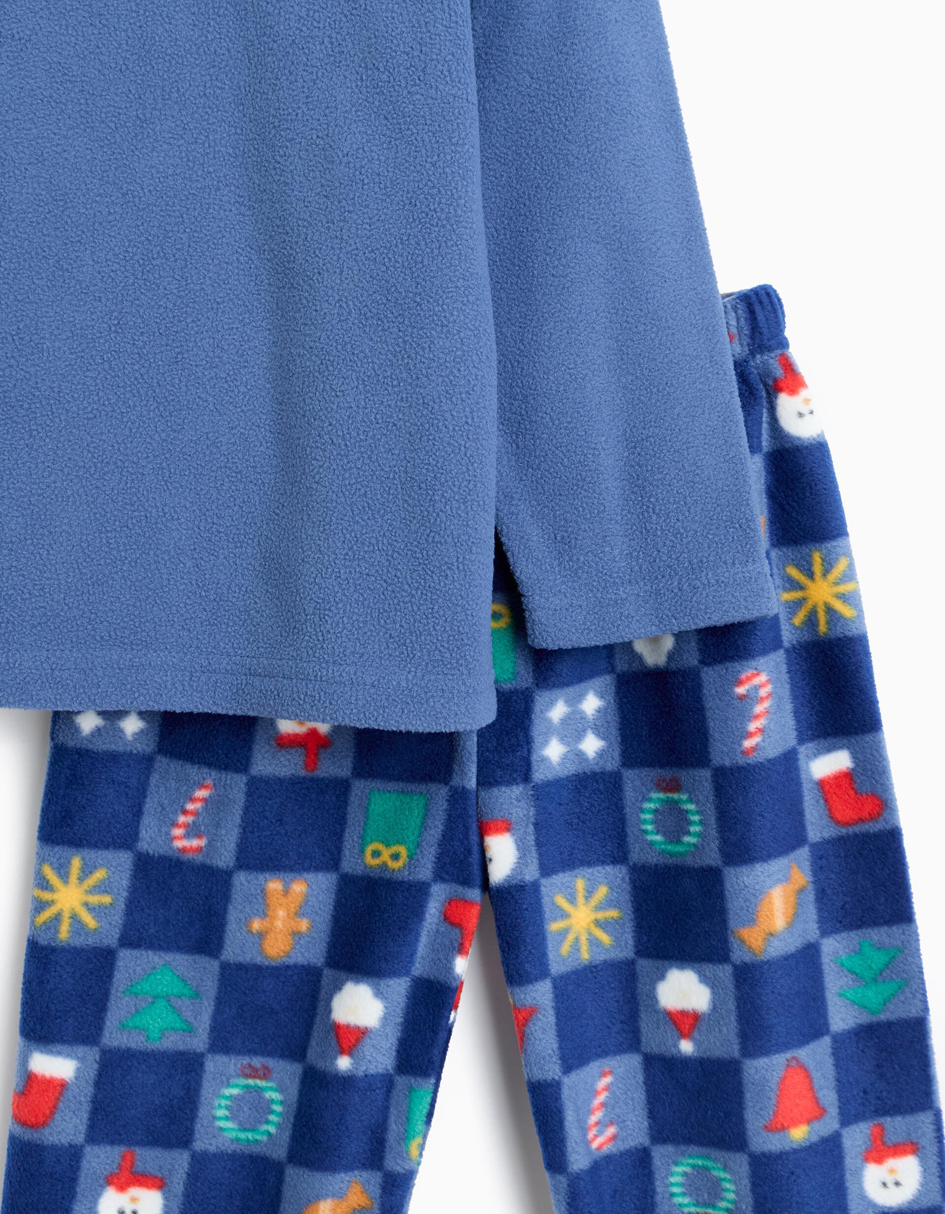 Comprar Online Pijama Polar De Natal, Menina, Azul Escuro