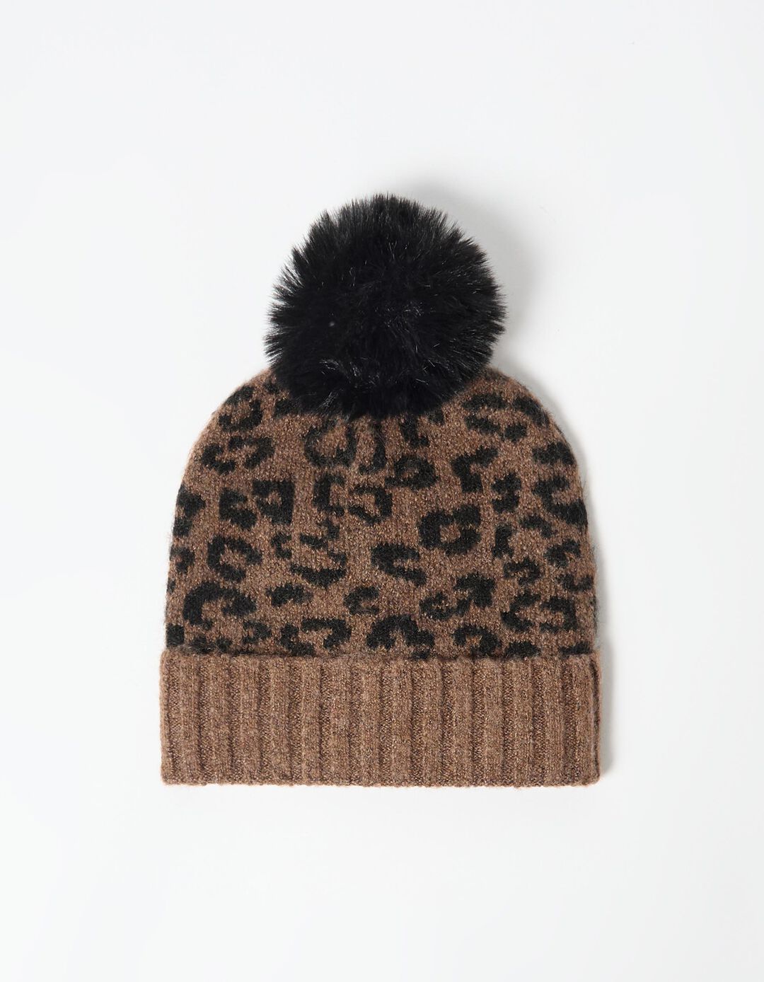 Gorro 'Animal Print', Mulher, Castanho