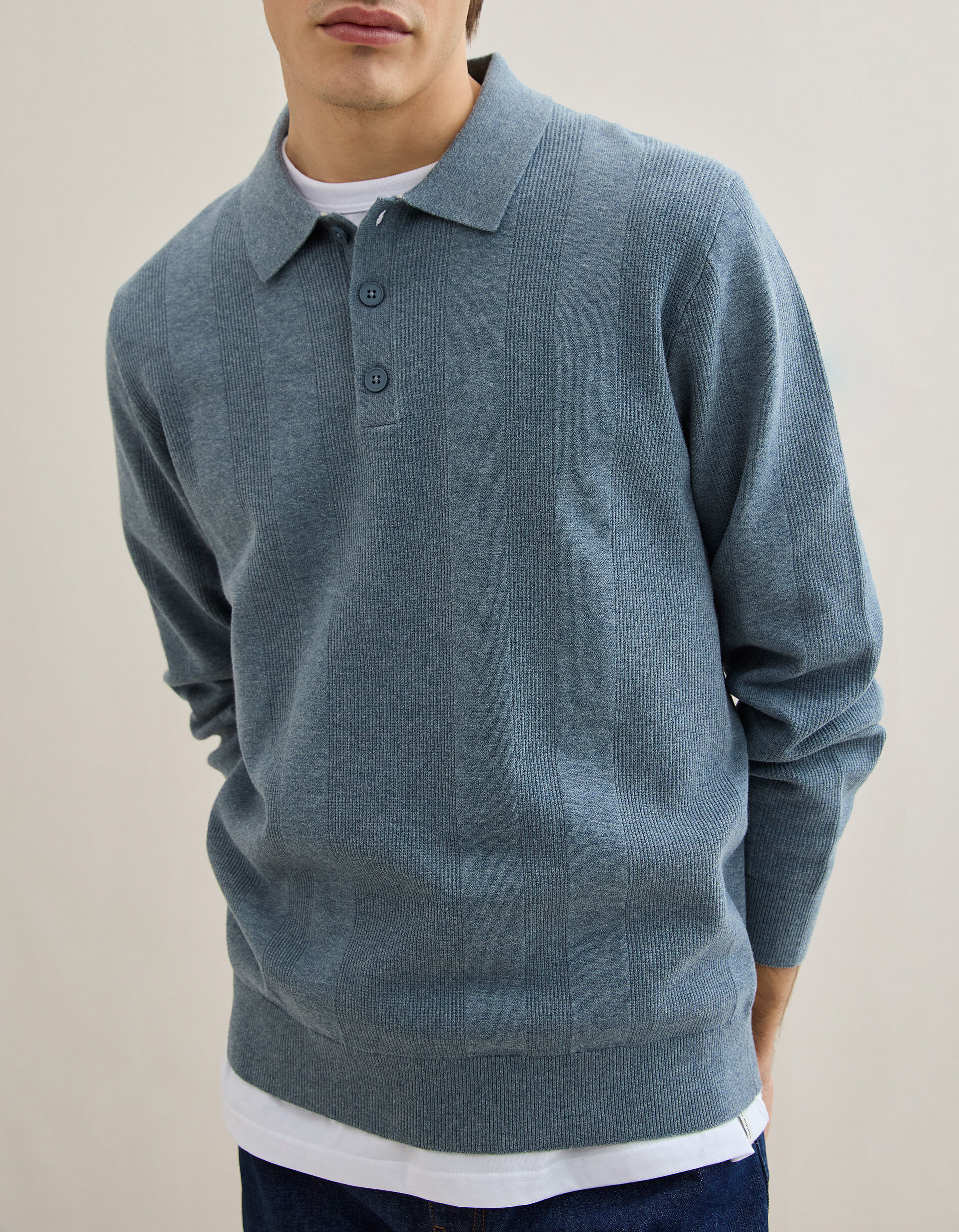 Comprar Online Polo de Malha, Homem, Azul