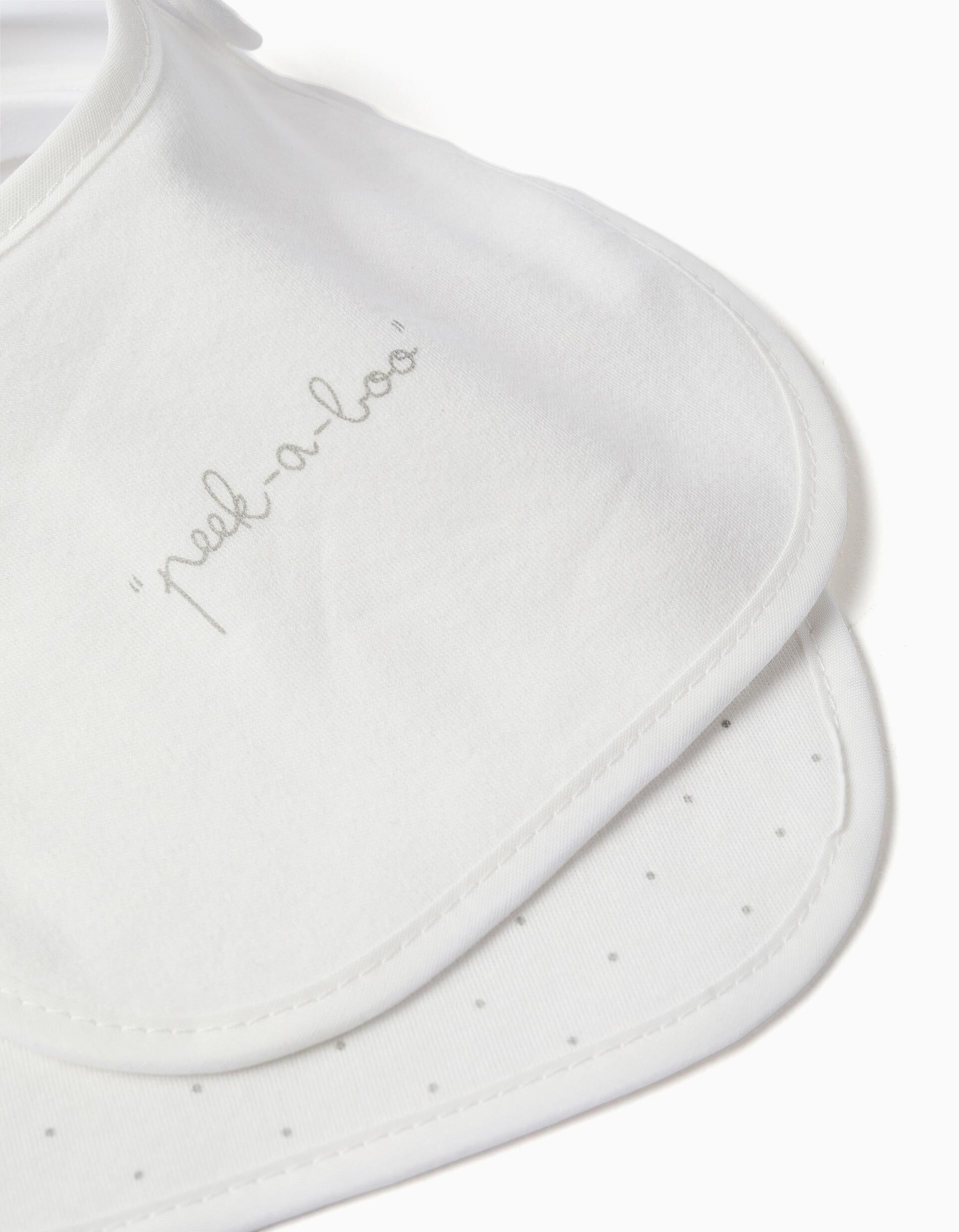 Comprar Online Pack De 2 Babetes Para Rec&eacute;m-Nascido e Beb&eacute; ZY Baby, Branco/Cinza
