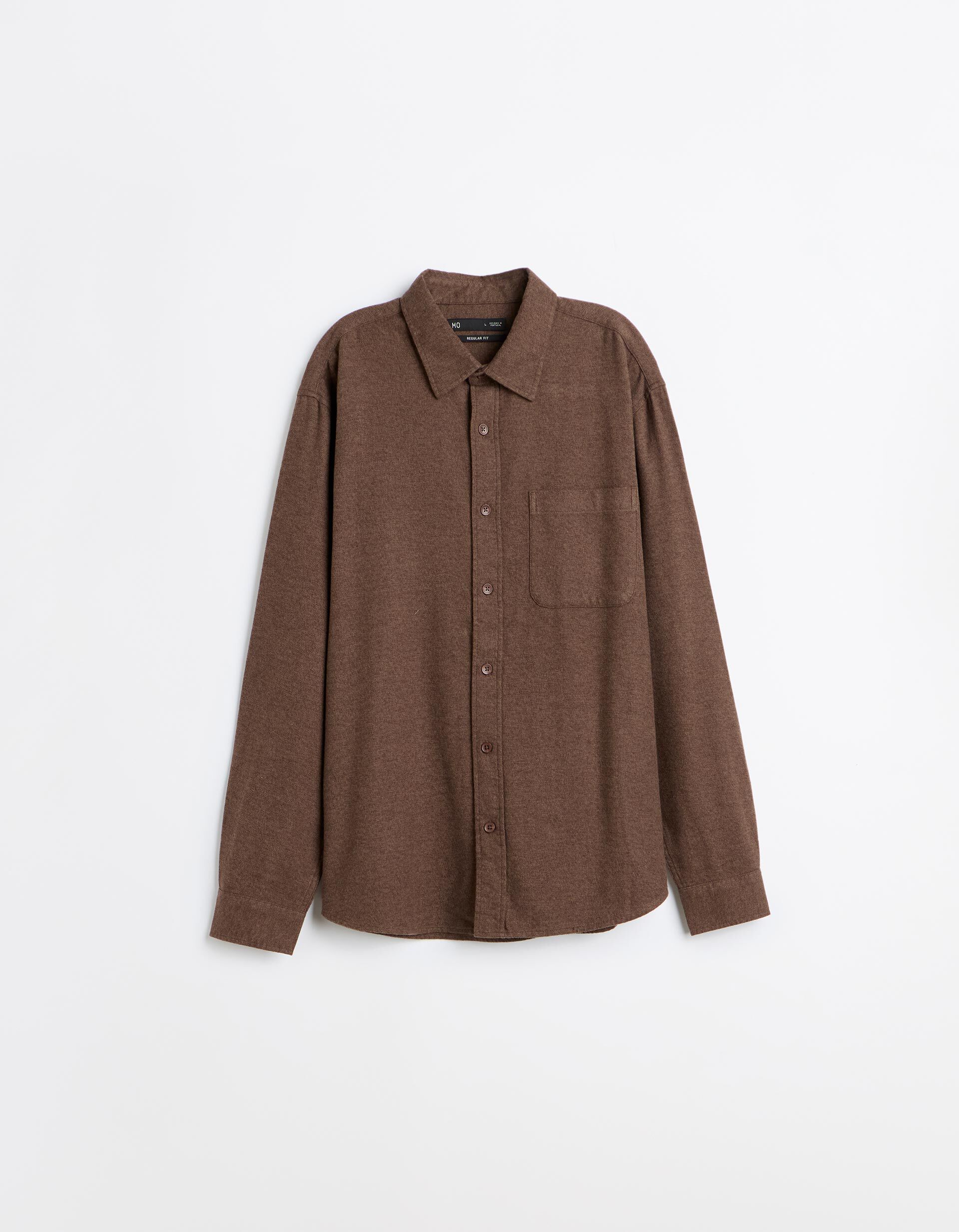 Comprar Online Camisa De Flanela, Homem, Castanho Escuro