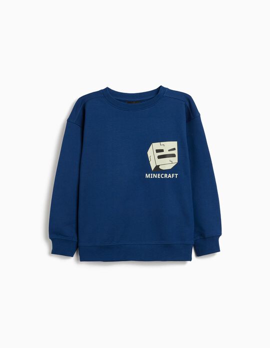 Comprar Online Sweatshirt de Felpa 'Minecraft', Menino, Azul Escuro