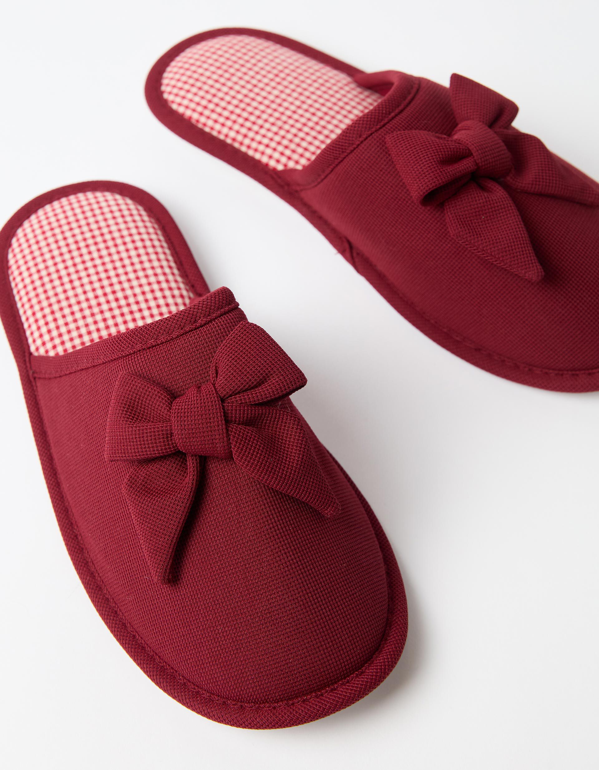 Comprar Online Chinelos De Quarto Vichy, Mulher, Vermelho