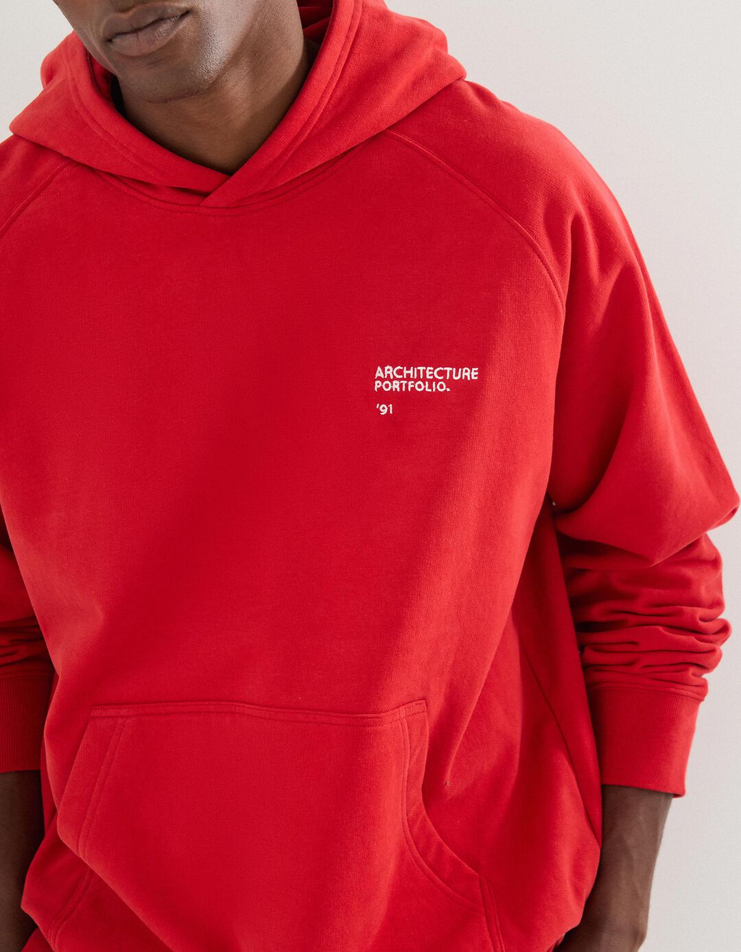 Sweatshirt com Capuz, Homem, Vermelho