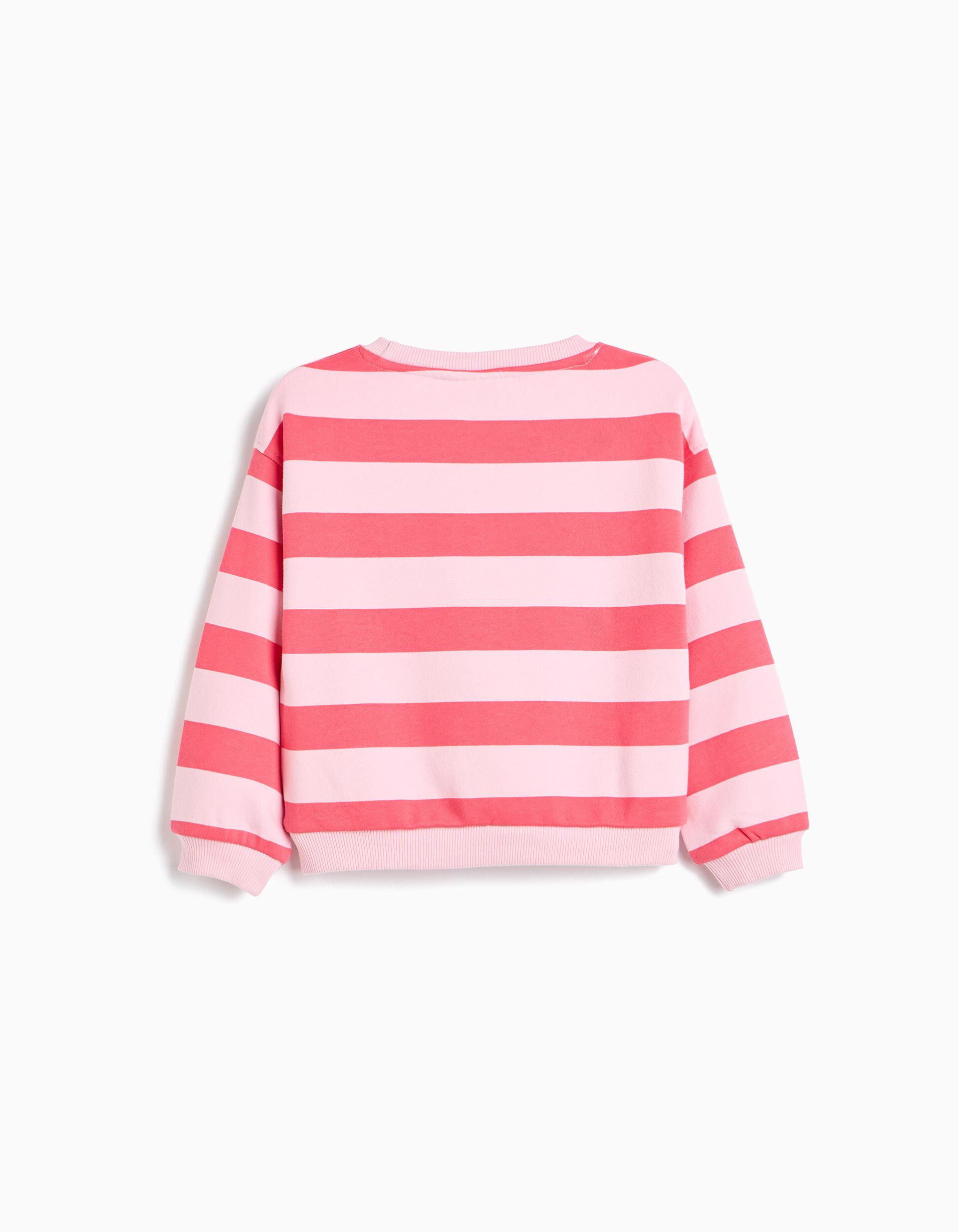 Comprar Online Sweatshirt &Agrave;s Riscas 'Stitch' &copy;Disney, Menina, Rosa Claro