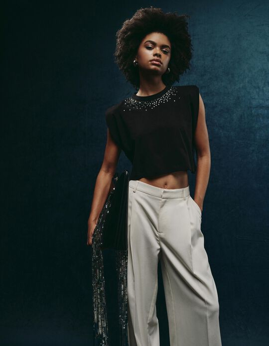 Comprar Online T-shirt sem Mangas, Mulher, Preto