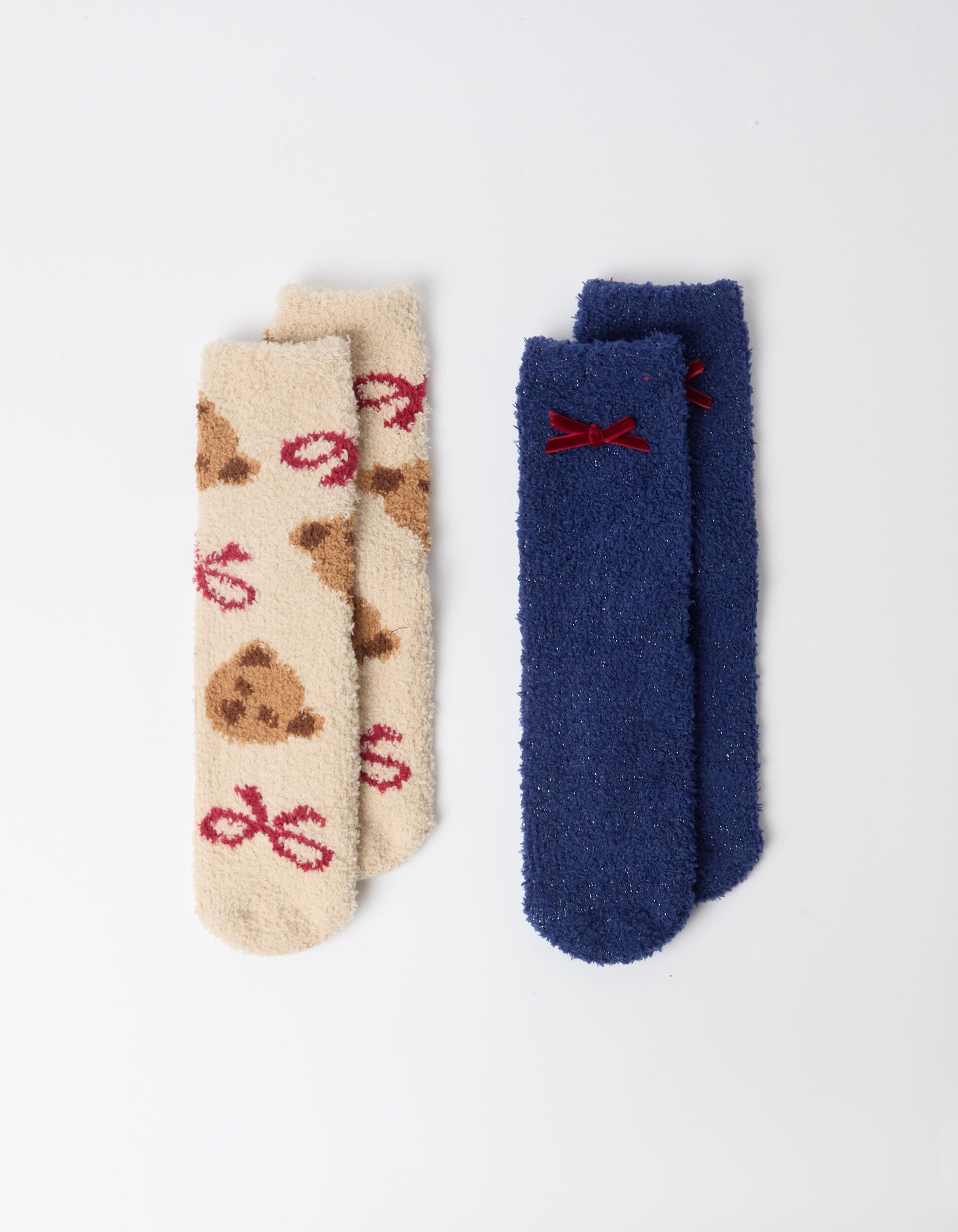 Comprar Online Pack 2 Pares De Meias Natal, Mulher, Azul Escuro