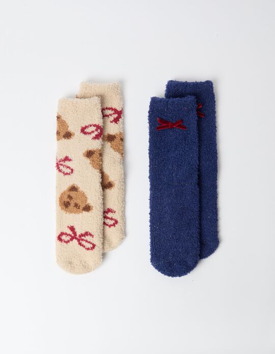 Comprar Online Pack 2 Pares De Meias Natal, Mulher, Azul Escuro