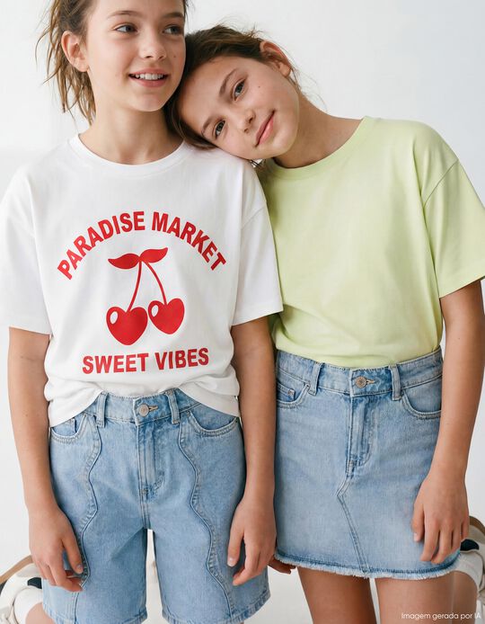 Comprar Online Pack 2 T-shirts, Menina, Branco