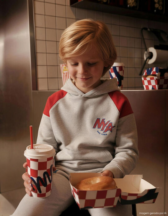 Comprar Online Conjunto de Jogging, Menino, Cinzento Claro