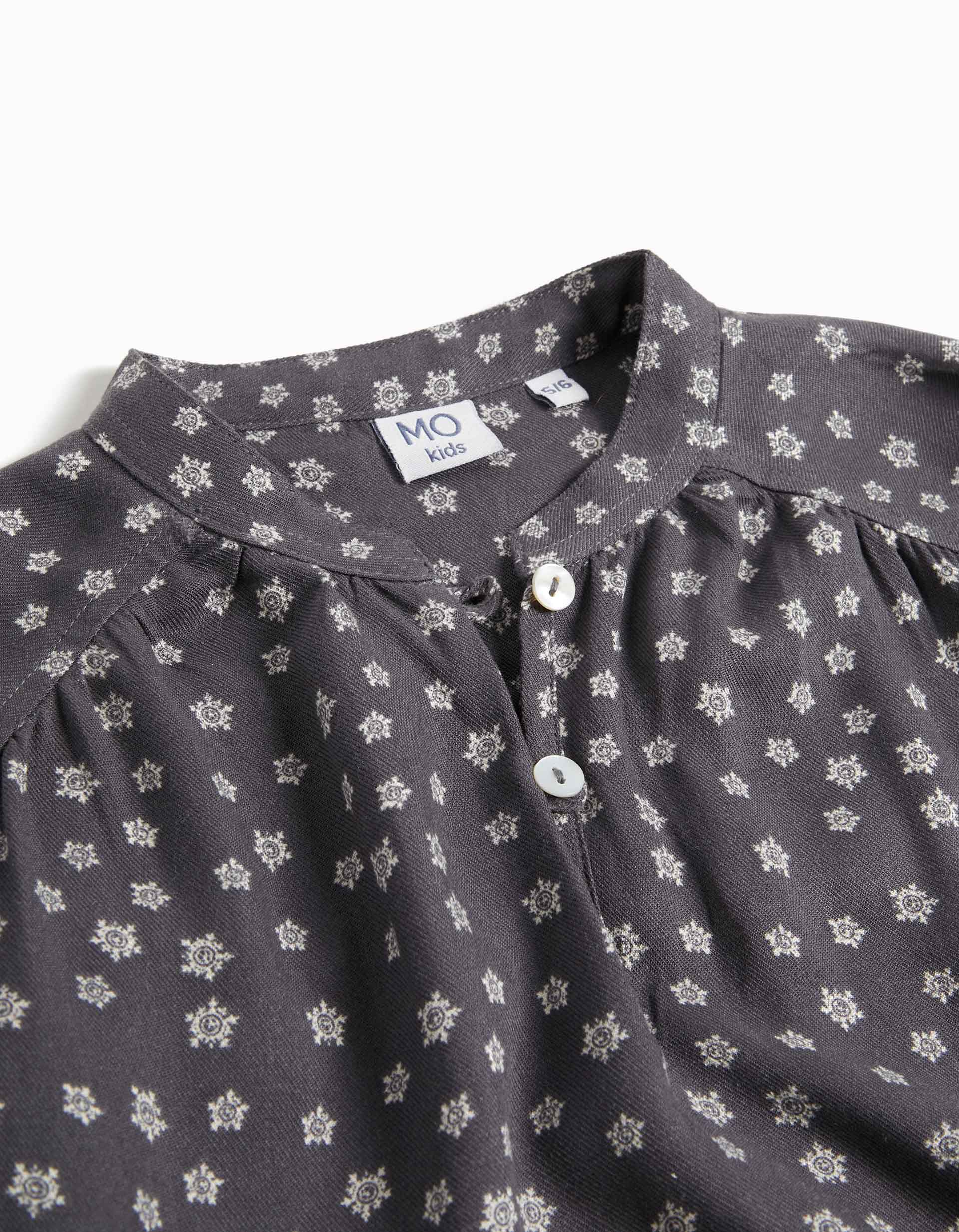 Comprar Online Printed Long Sleeve Blouse, Baby Girl, Dark Gray