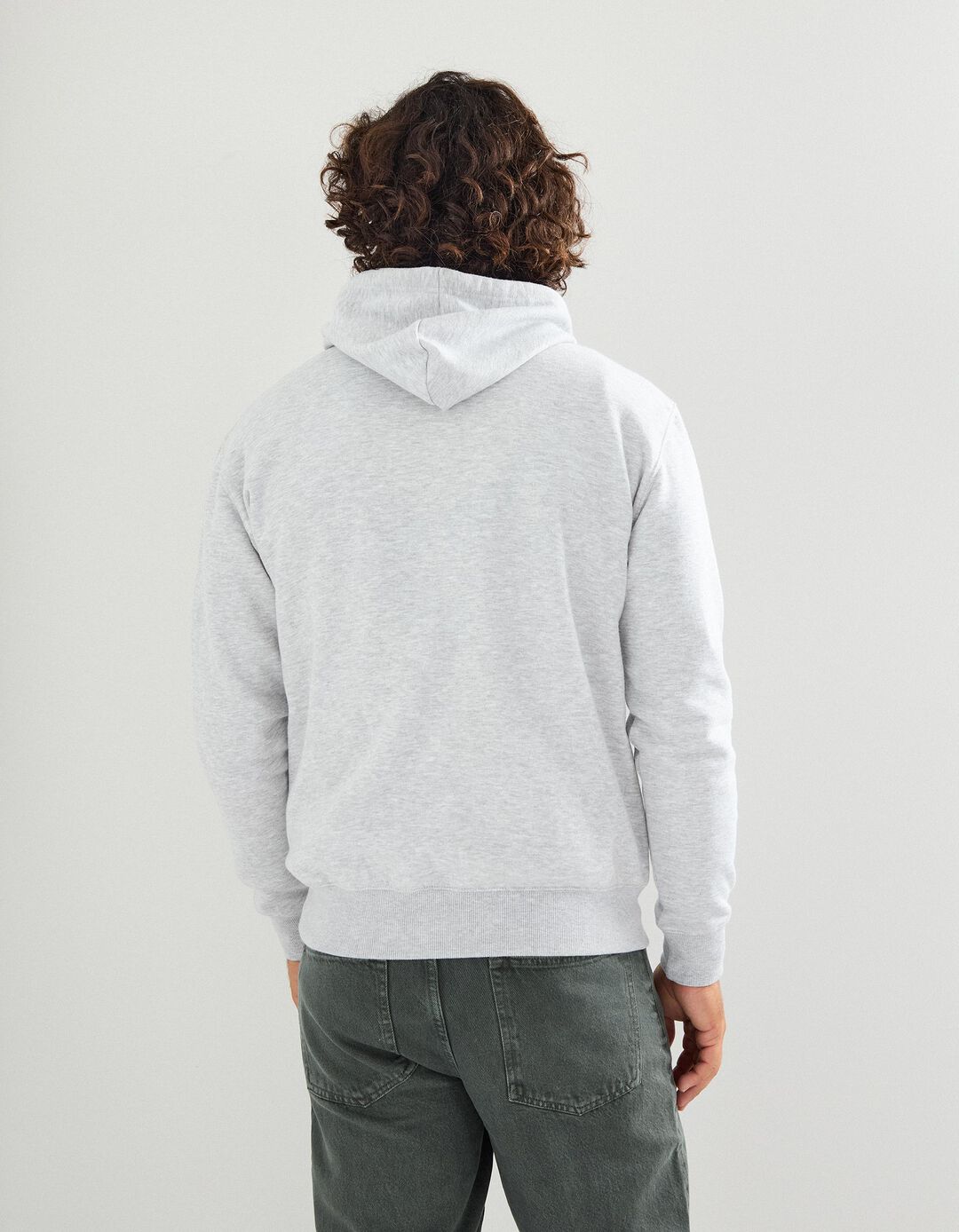 Sweatshirt com Capuz, Homem, Cinzento Claro