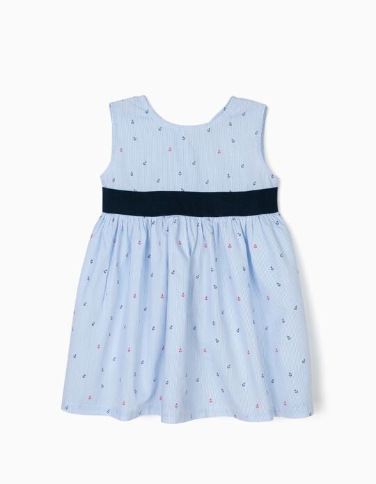 Vestido para Beb&eacute; Menina 'Anchors', Azul