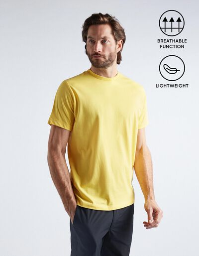 T-shirt Técnica, Homem, Amarelo Claro