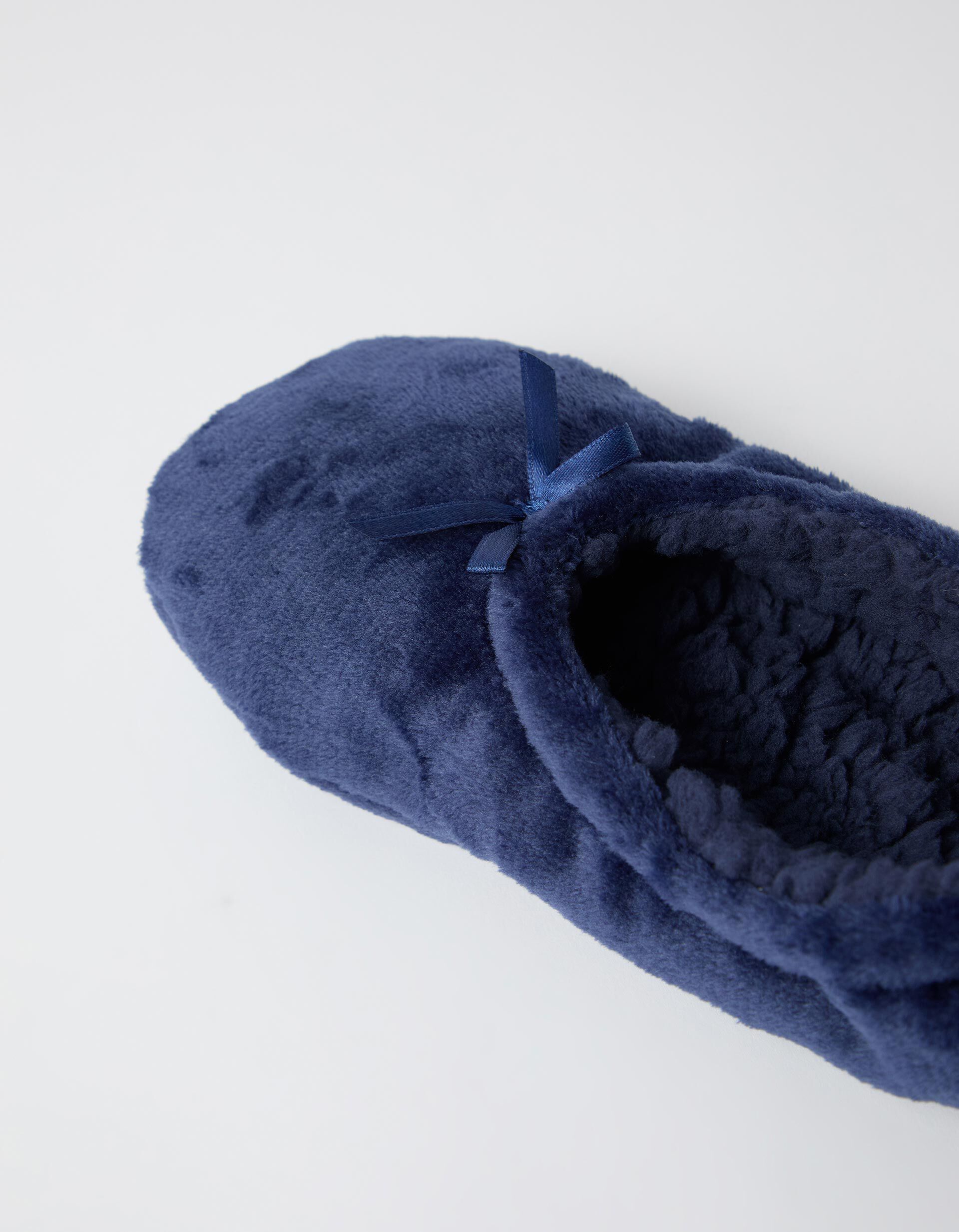 Comprar Online Pantufas Com La&ccedil;o, Mulher, Azul