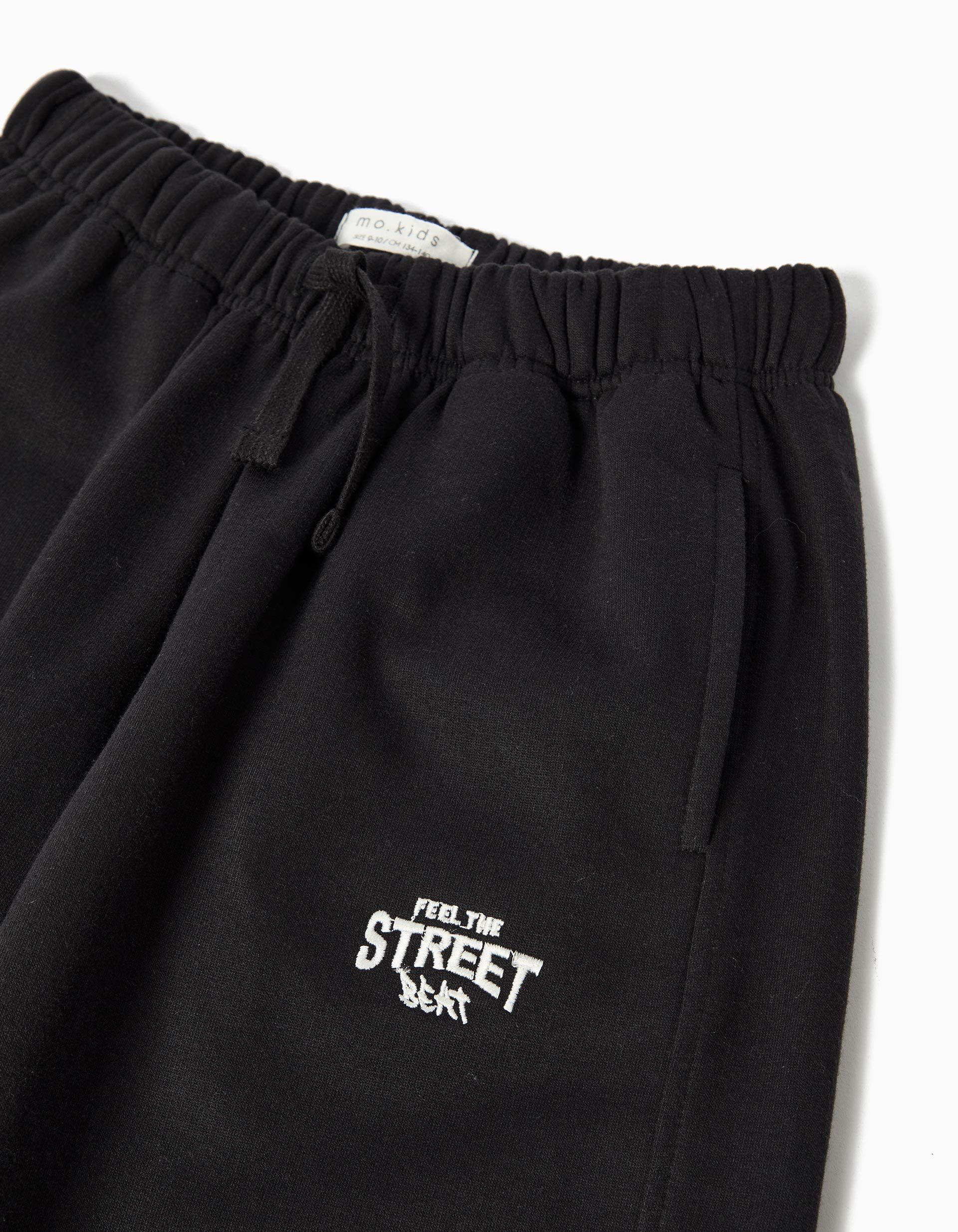 Comprar Online Cal&ccedil;as de Jogger 'Baggy', Menino, Preto 