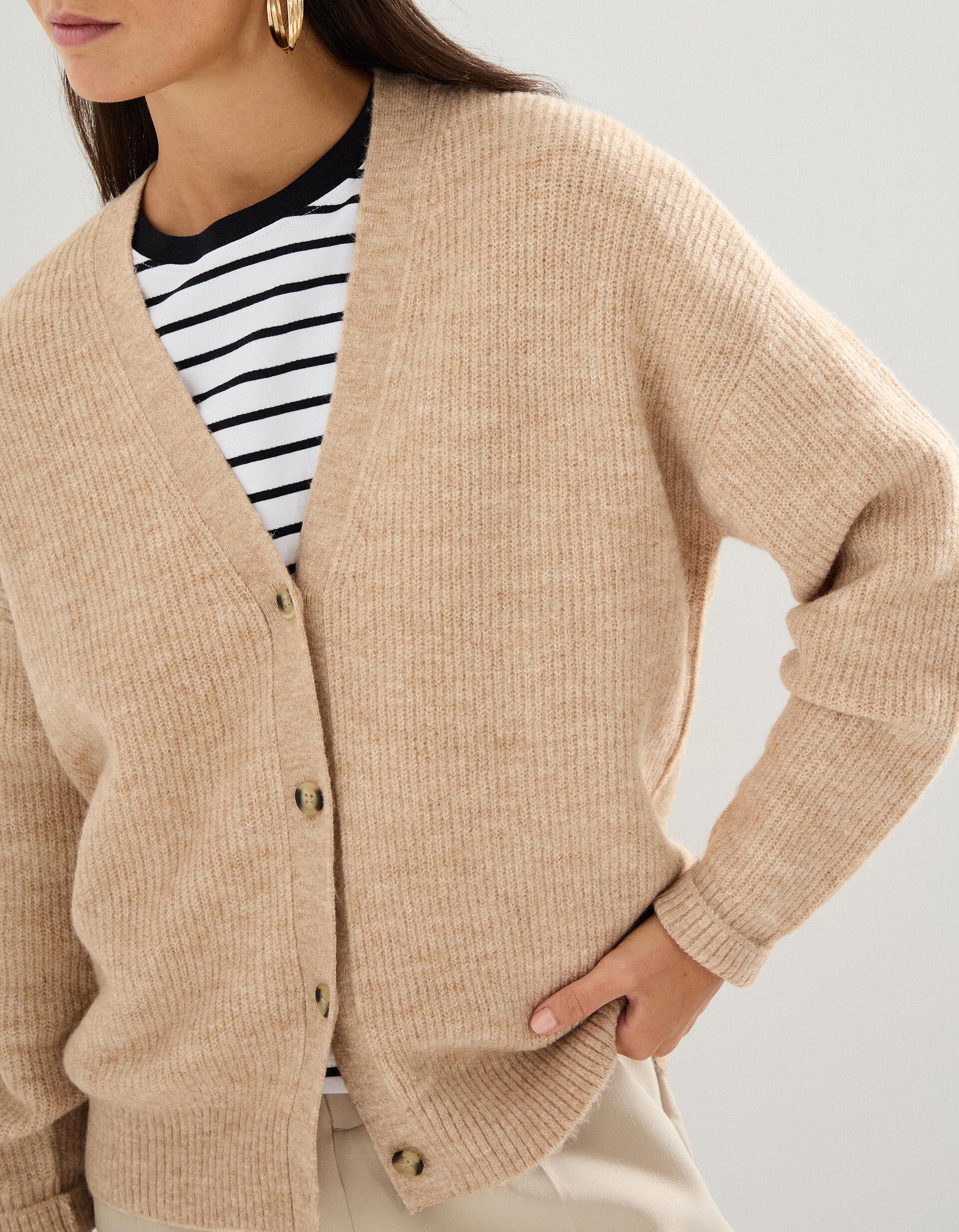 Comprar Online Casaco de Malha, Mulher, Bege 