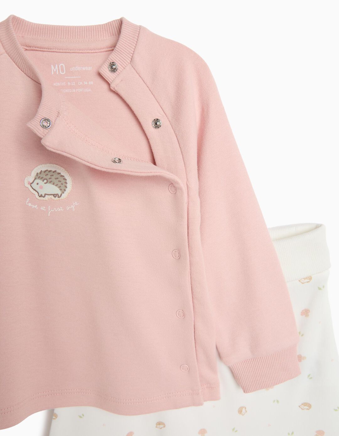 Pijama Interlock, Menina, Rosa Claro