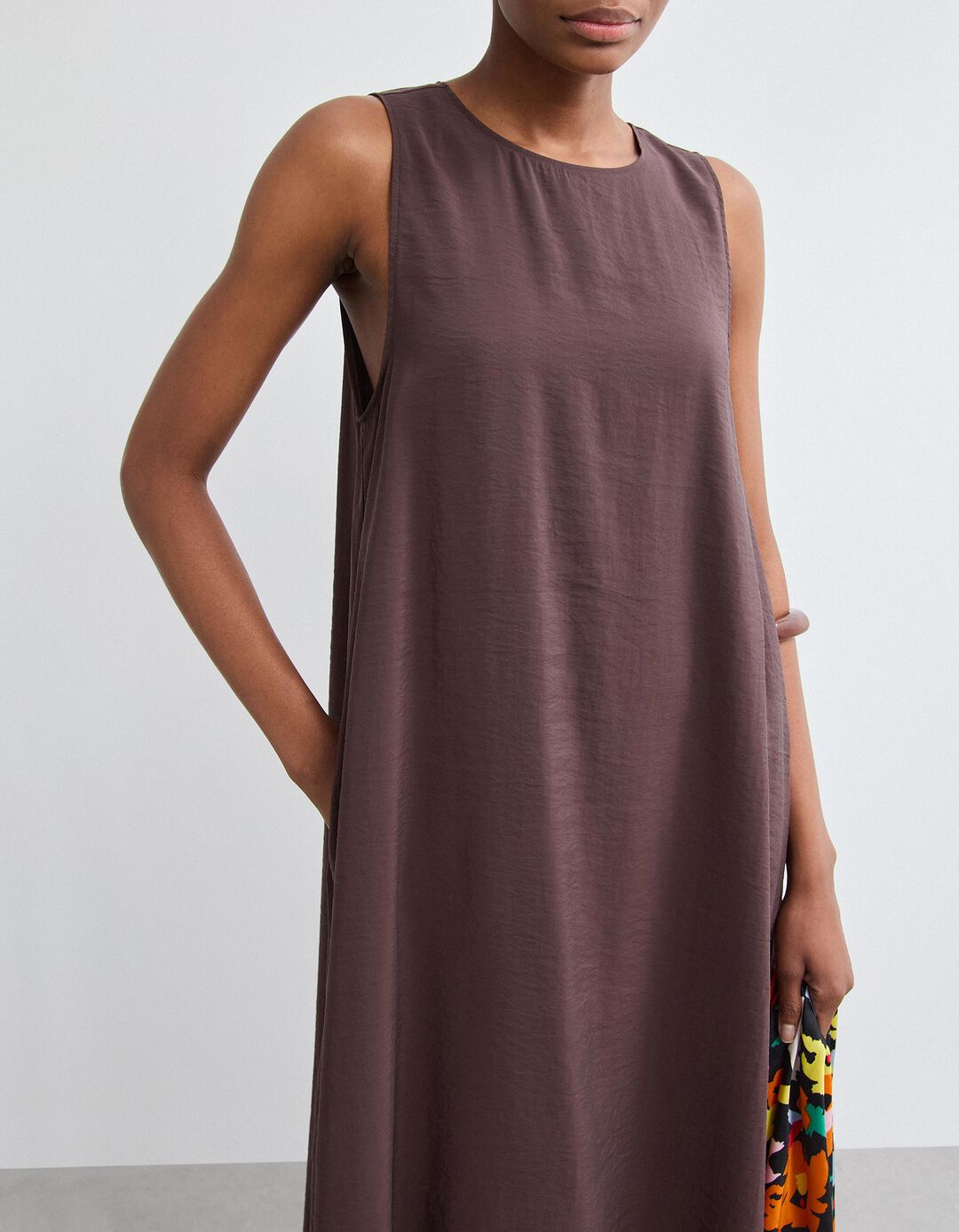 Vestido Modal, Mulher, Castanho