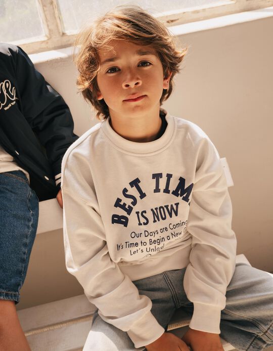 Comprar Online Sweatshirt De Felpa, Menino, Branco