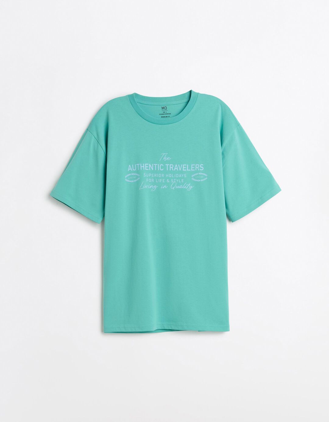 T-shirt Estampada, Homem, Verde Claro 