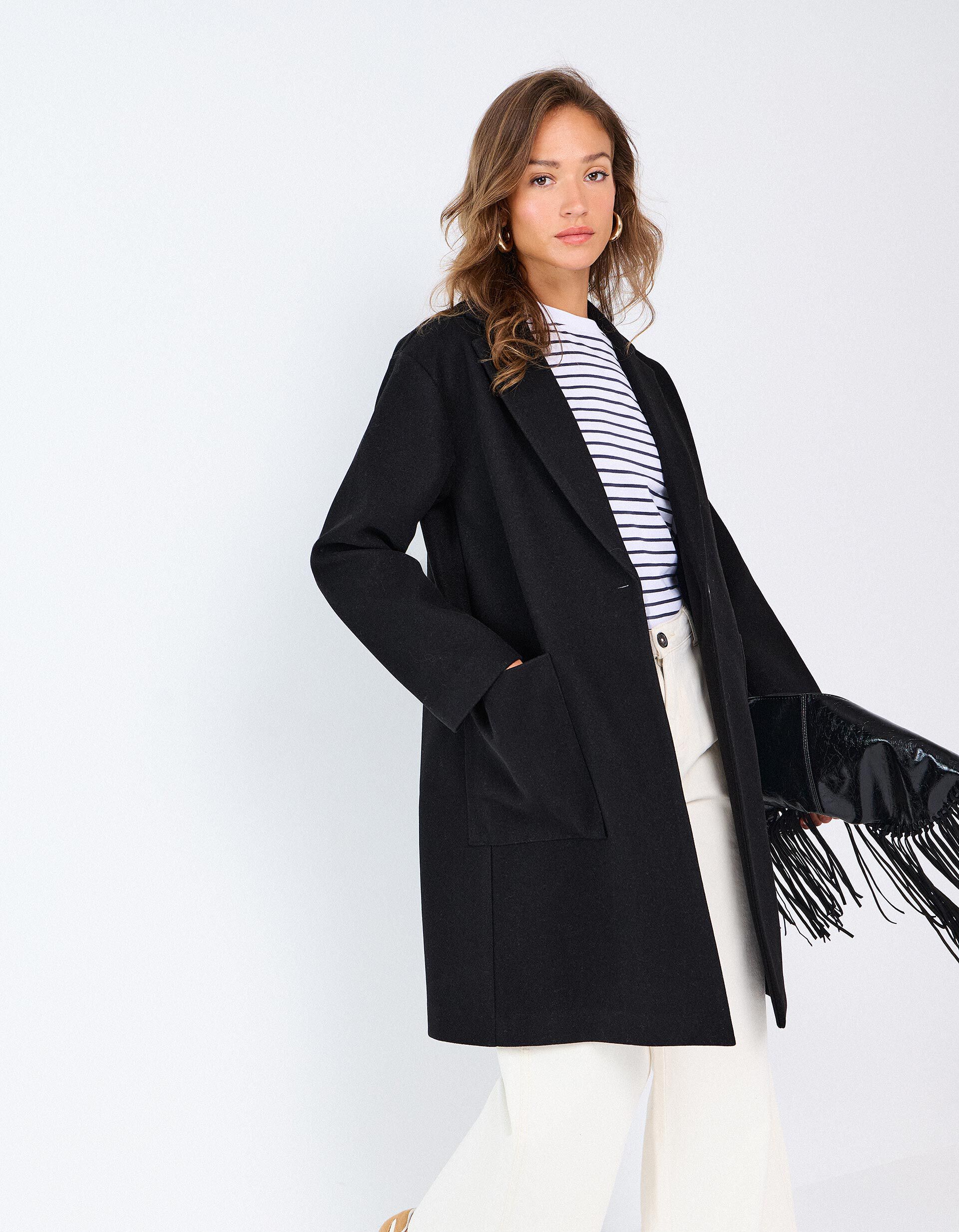 Comprar Online Casaco Comprido, Mulher, Preto