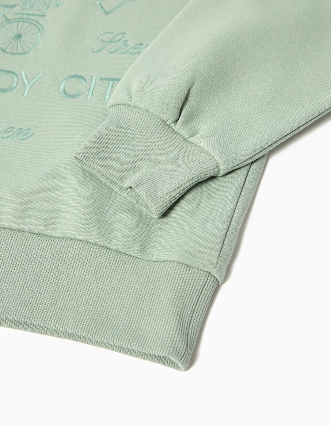 Sweatshirt de Felpa, Menina, Verde