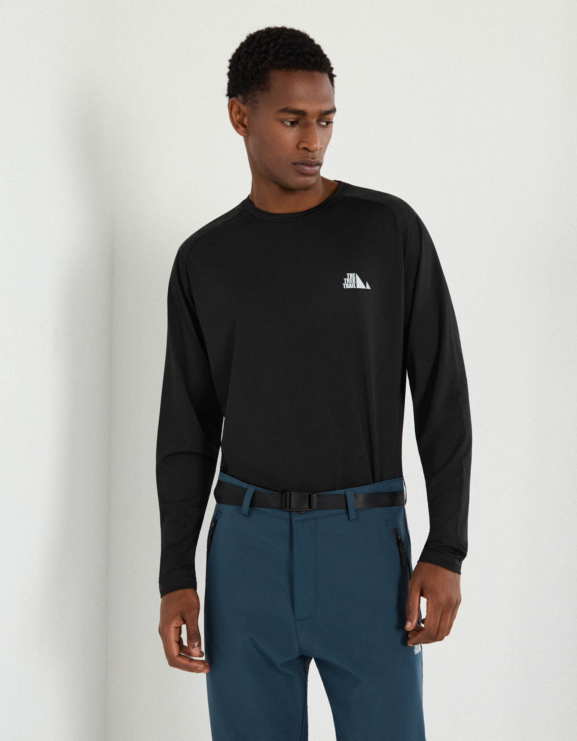 Comprar Online T-shirt Manga Comprida de Desporto, Homem, Preto