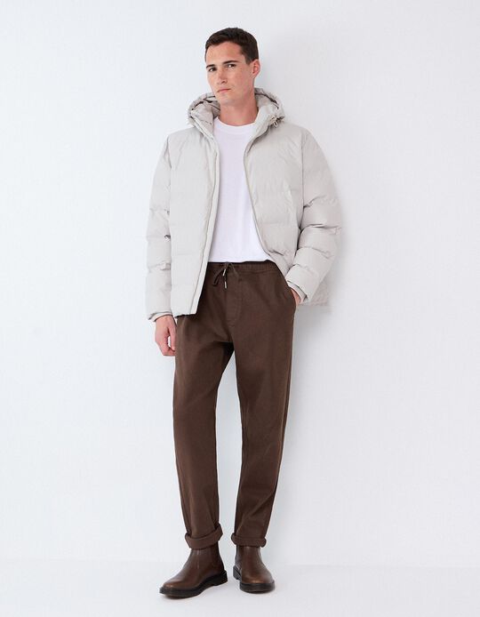Comprar Online Cal&ccedil;as Jogger Tapered, Homem, Castanho Escuro