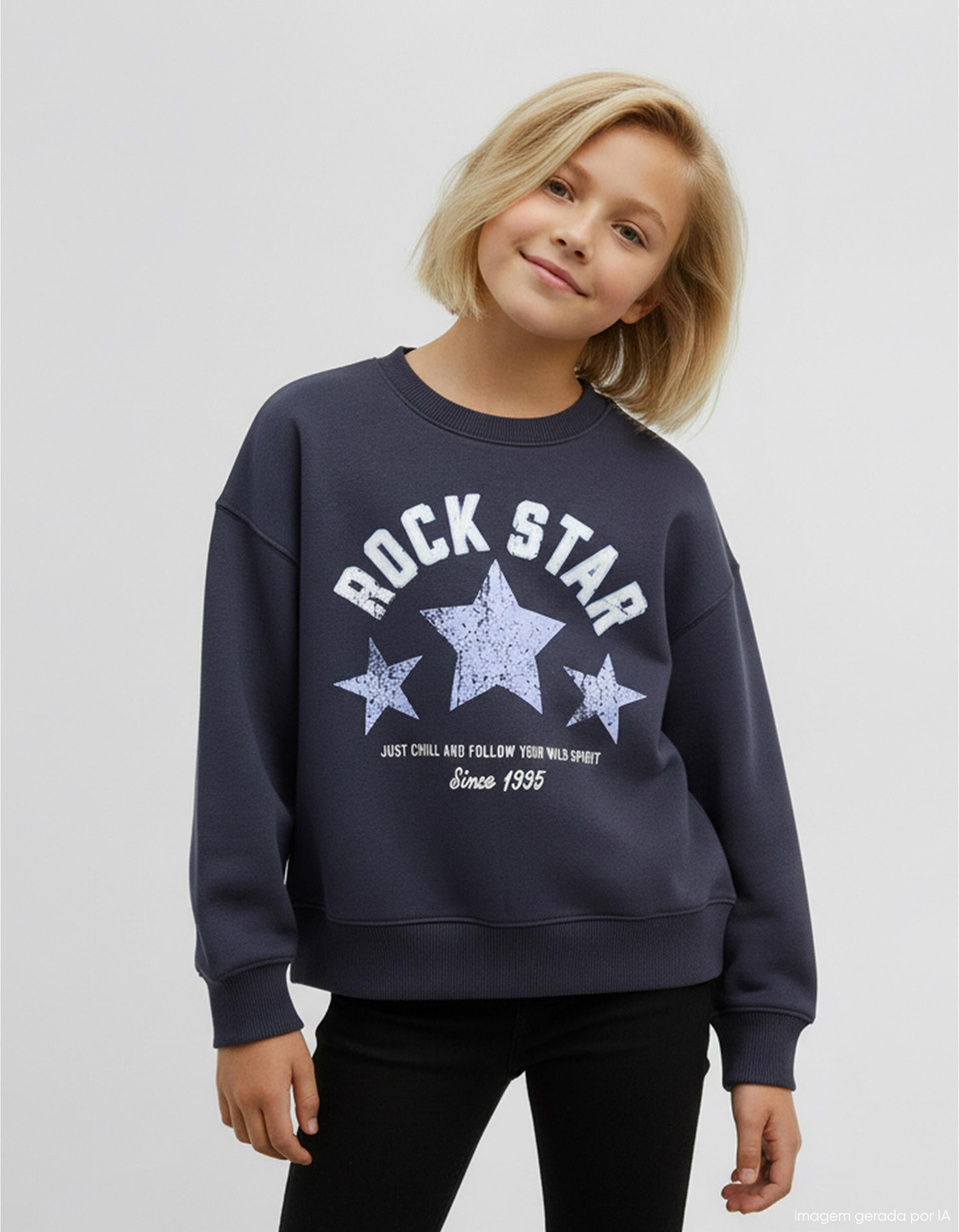 Comprar Online Sweatshirt de Felpa, Menina, Azul Escuro