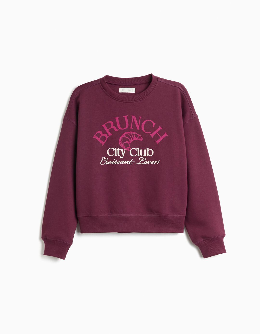 Sweatshirt Estampada, Menina, Roxo Escuro