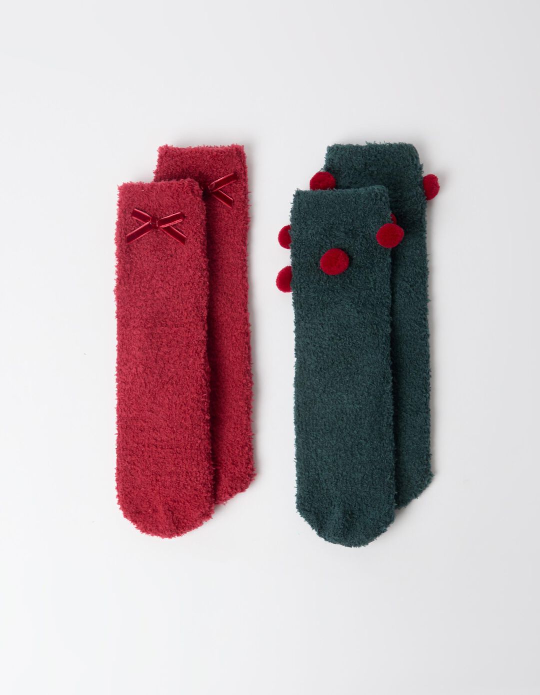 Pack 2 Pares De Meias Natal, Mulher, Verde Escuro