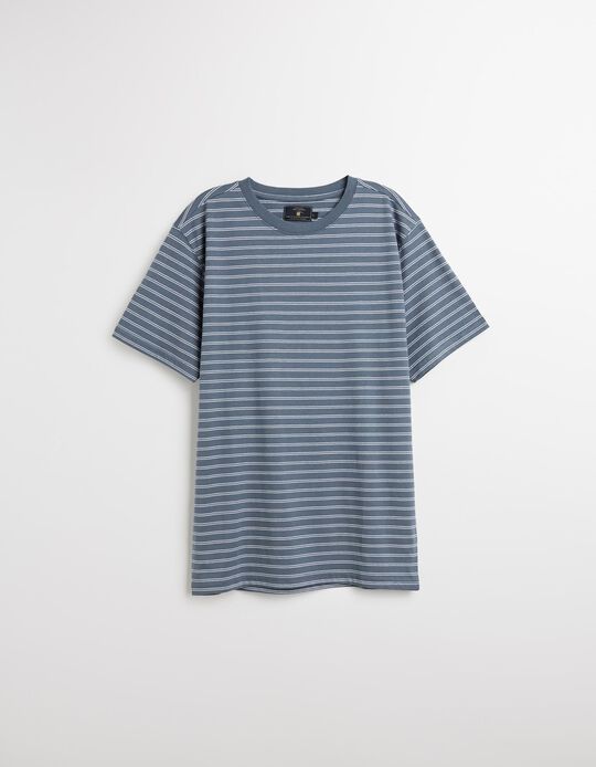 Comprar Online T-shirt Riscas, Homem, Azul