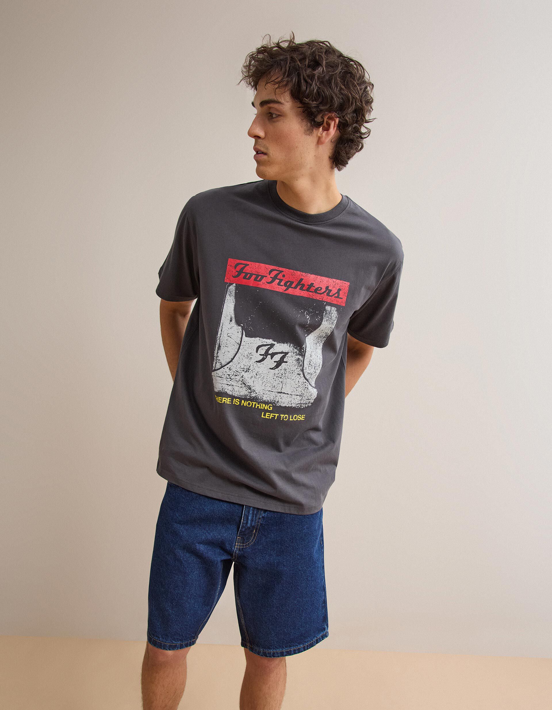 Comprar Online T-shirt Foo Fighters, Homem, Cinzento Escuro