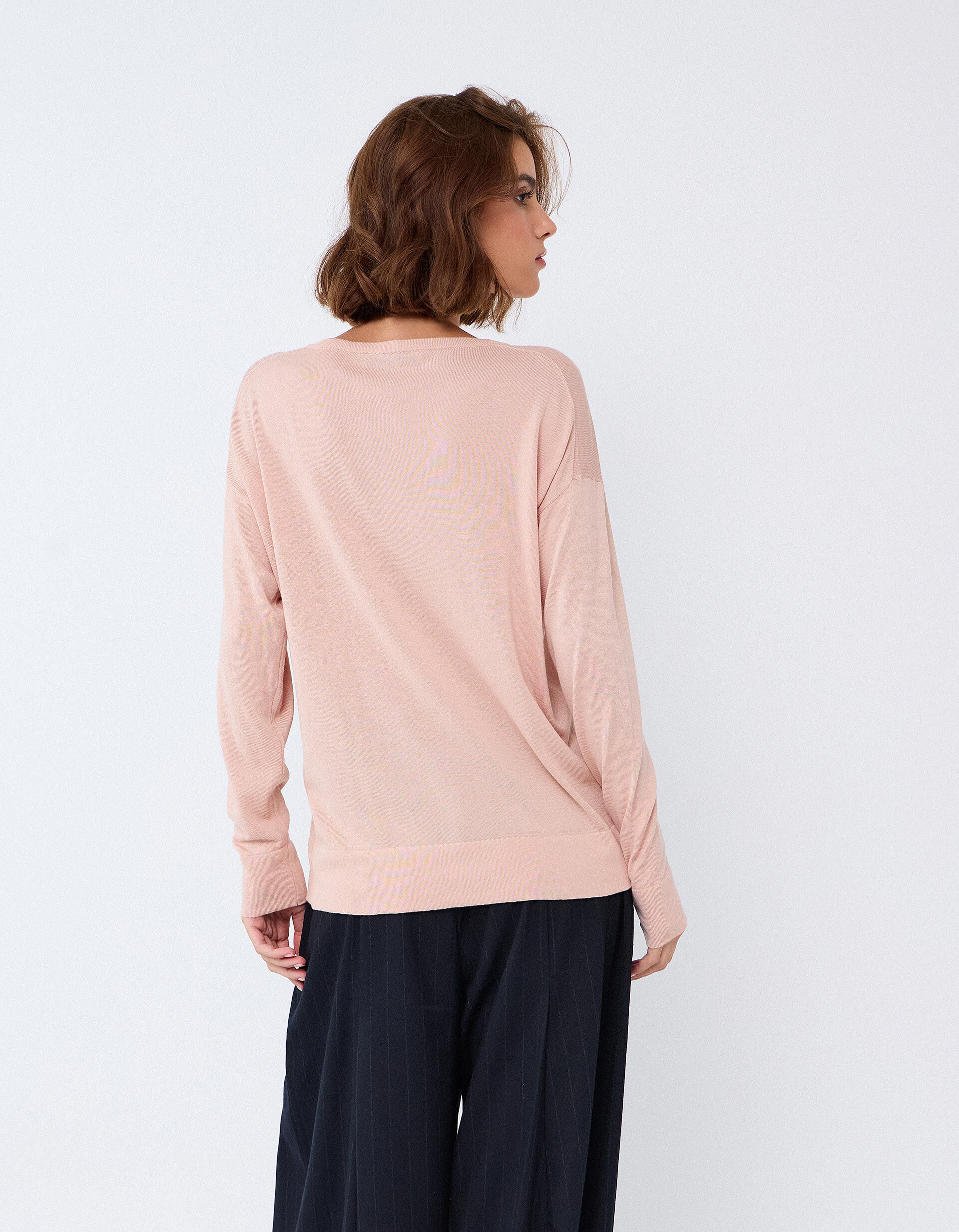Comprar Online Camisola Decote Henley, Mulher, Rosa Claro
