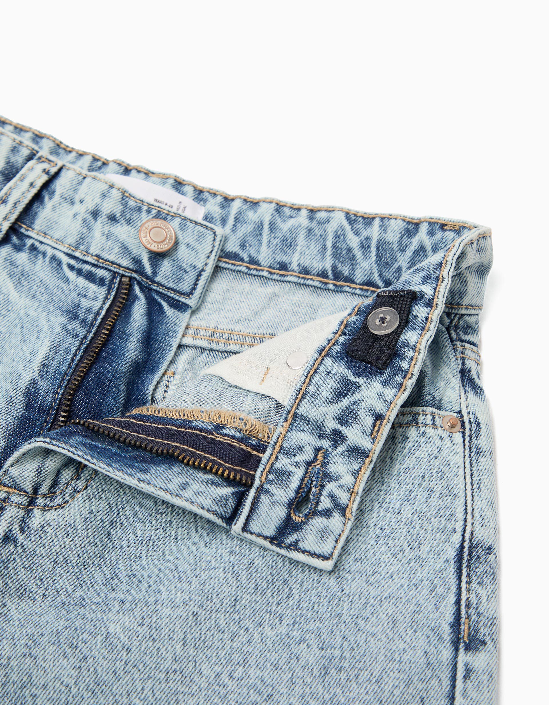 Comprar Online Cal&ccedil;as de Ganga 'Wide Leg', Menina, Azul Claro