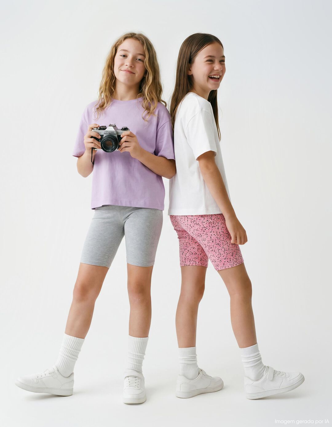 T-shirt, Menina, Roxo Claro