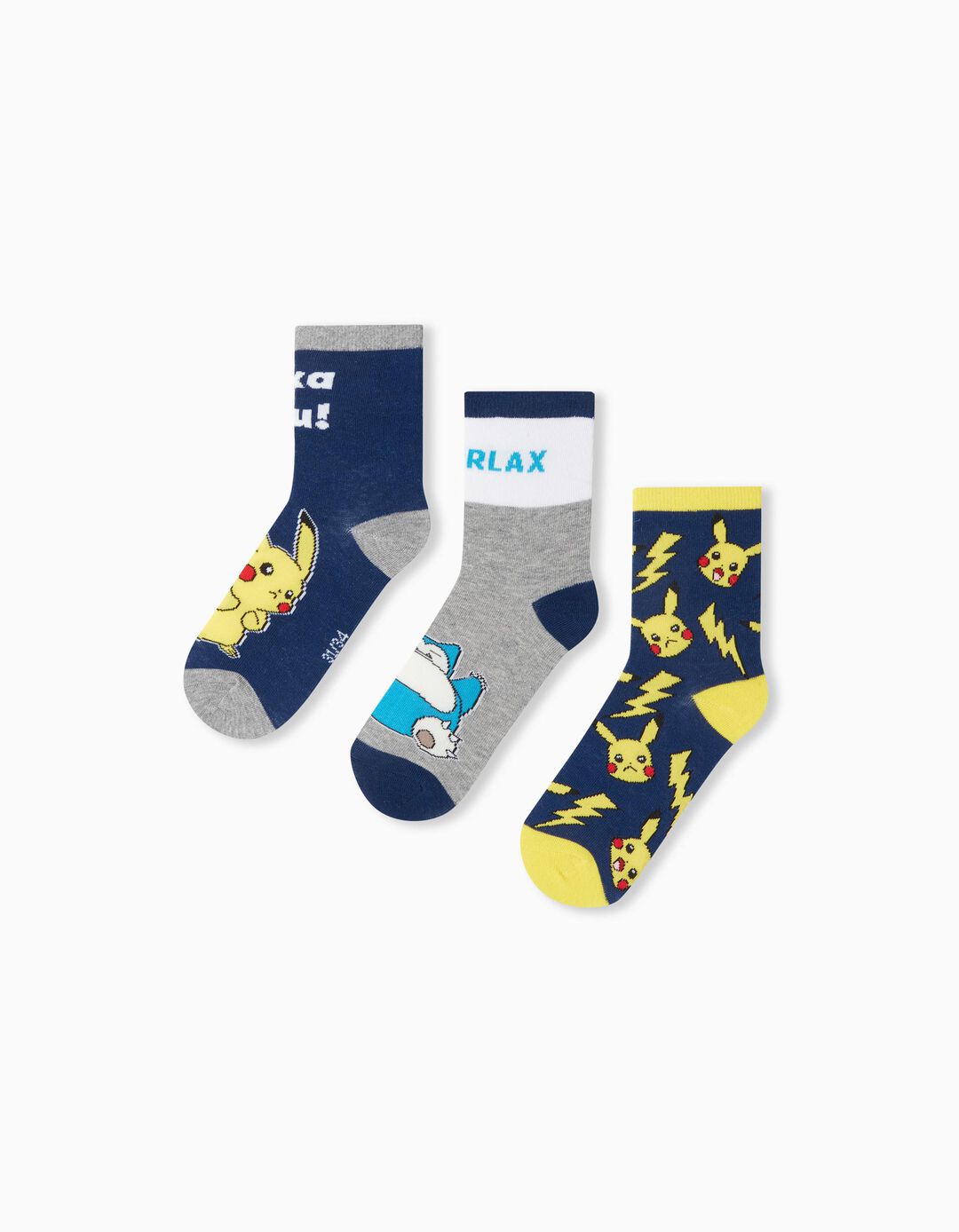 3 Pairs of 'Pokemon' Socks Pack, Boys, Multicolour