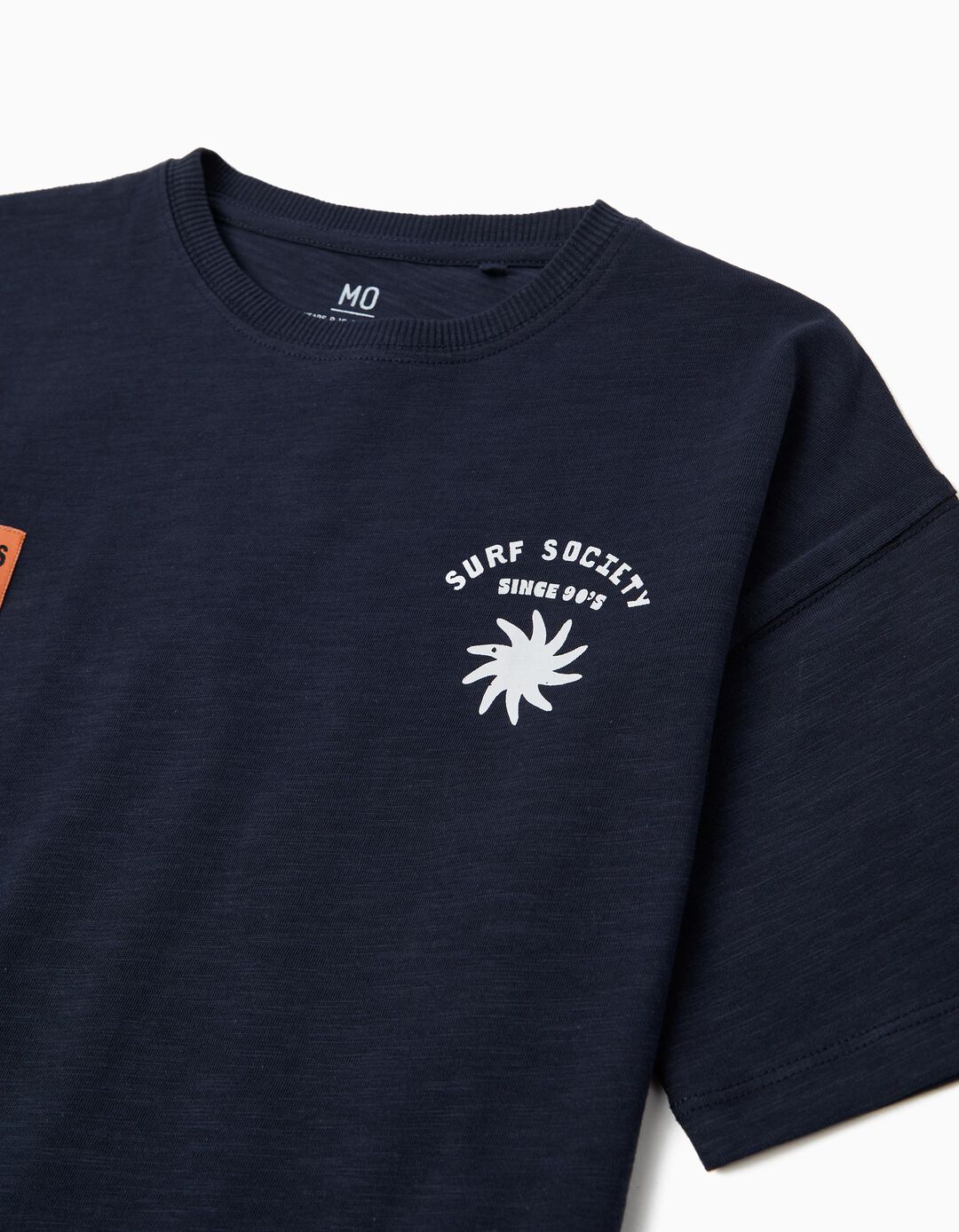 T-shirt com Estampado, Menino, Azul Escuro