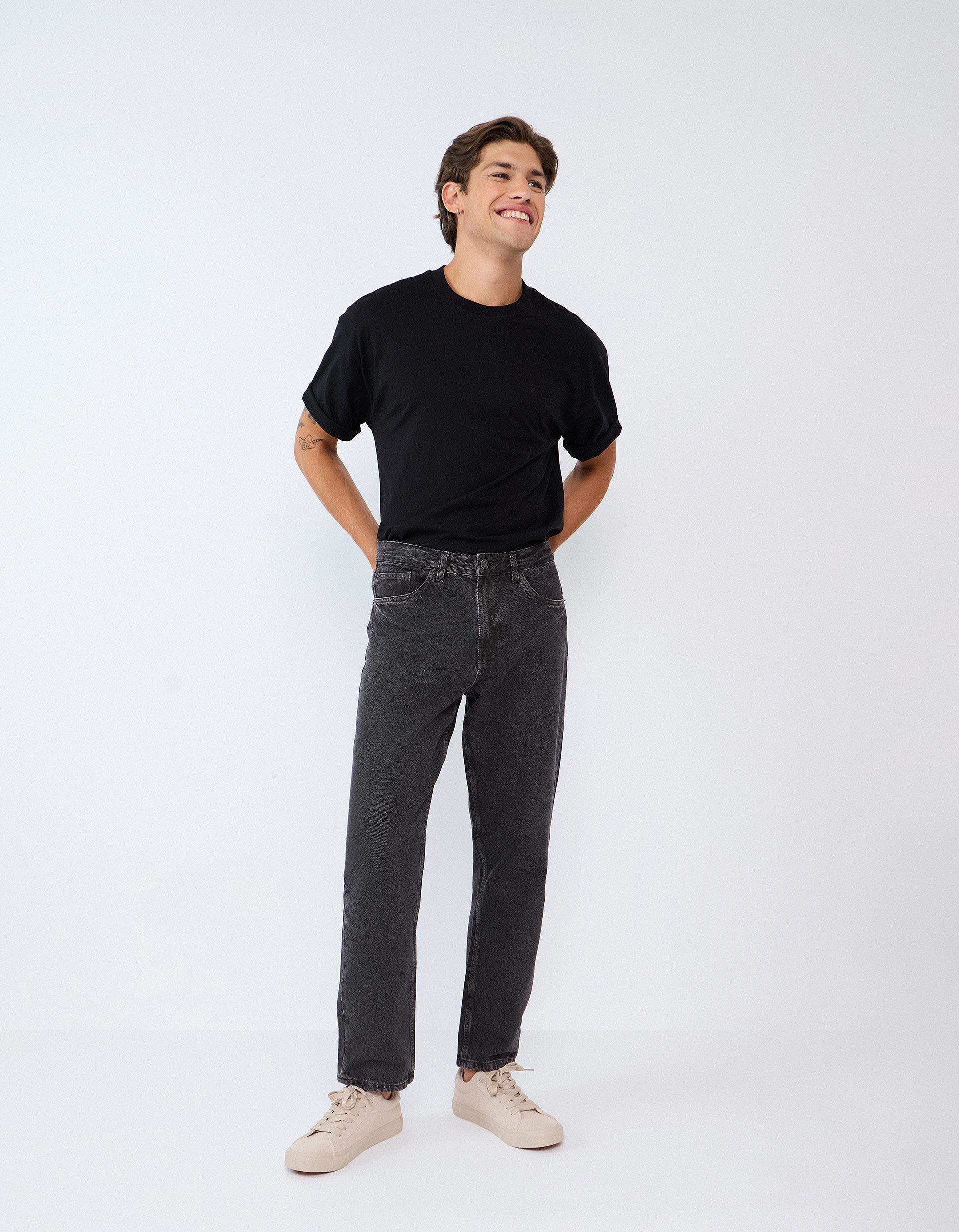 Comprar Online Cal&ccedil;as de Ganga Relaxed Fit, Homem, Cinzento Escuro