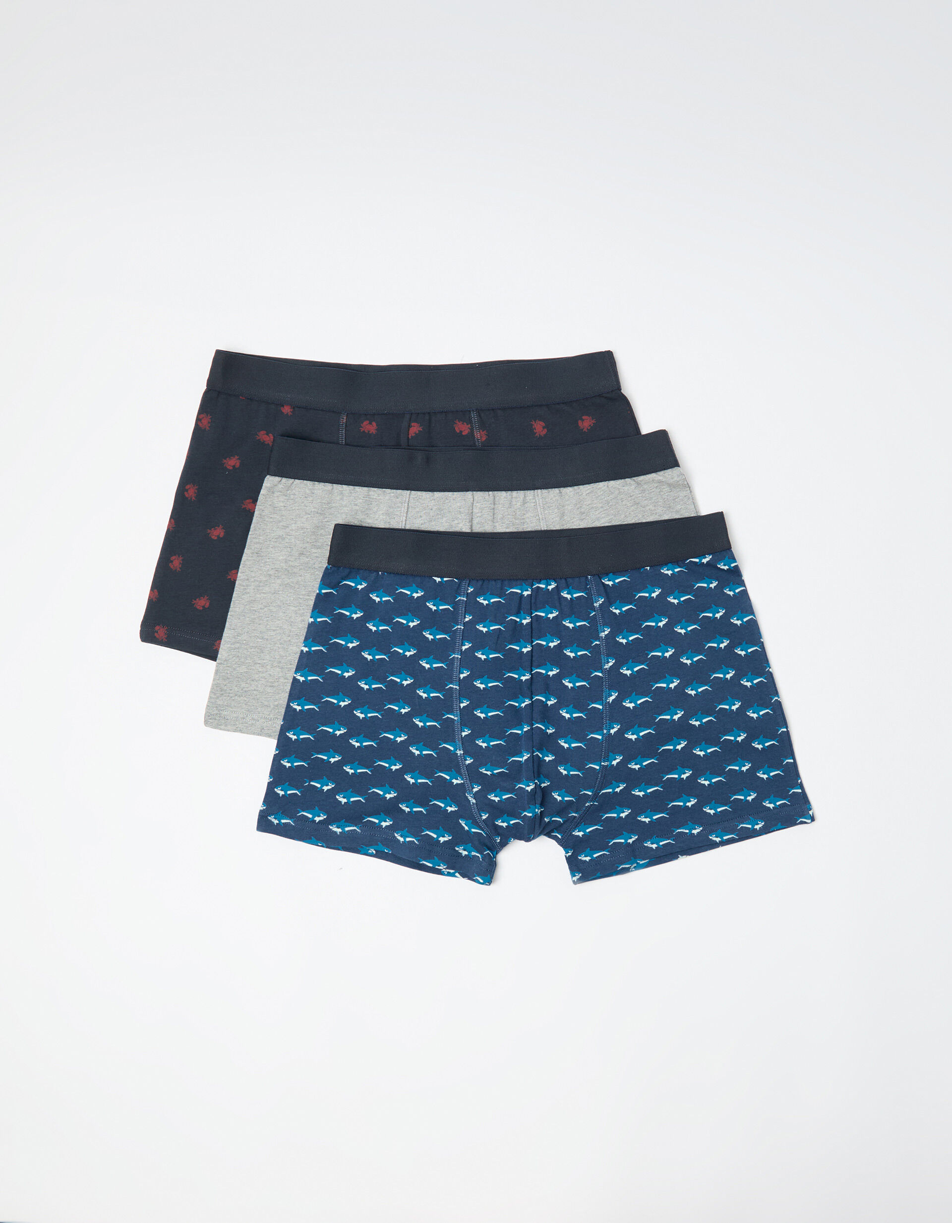 Comprar Online Pack 3 Boxers, Homem, Azul Escuro