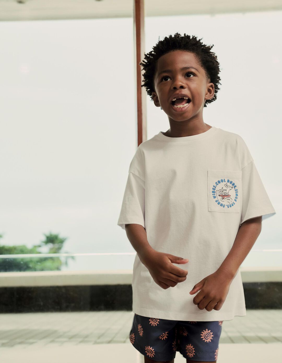 T-shirt, Menino, Branco
