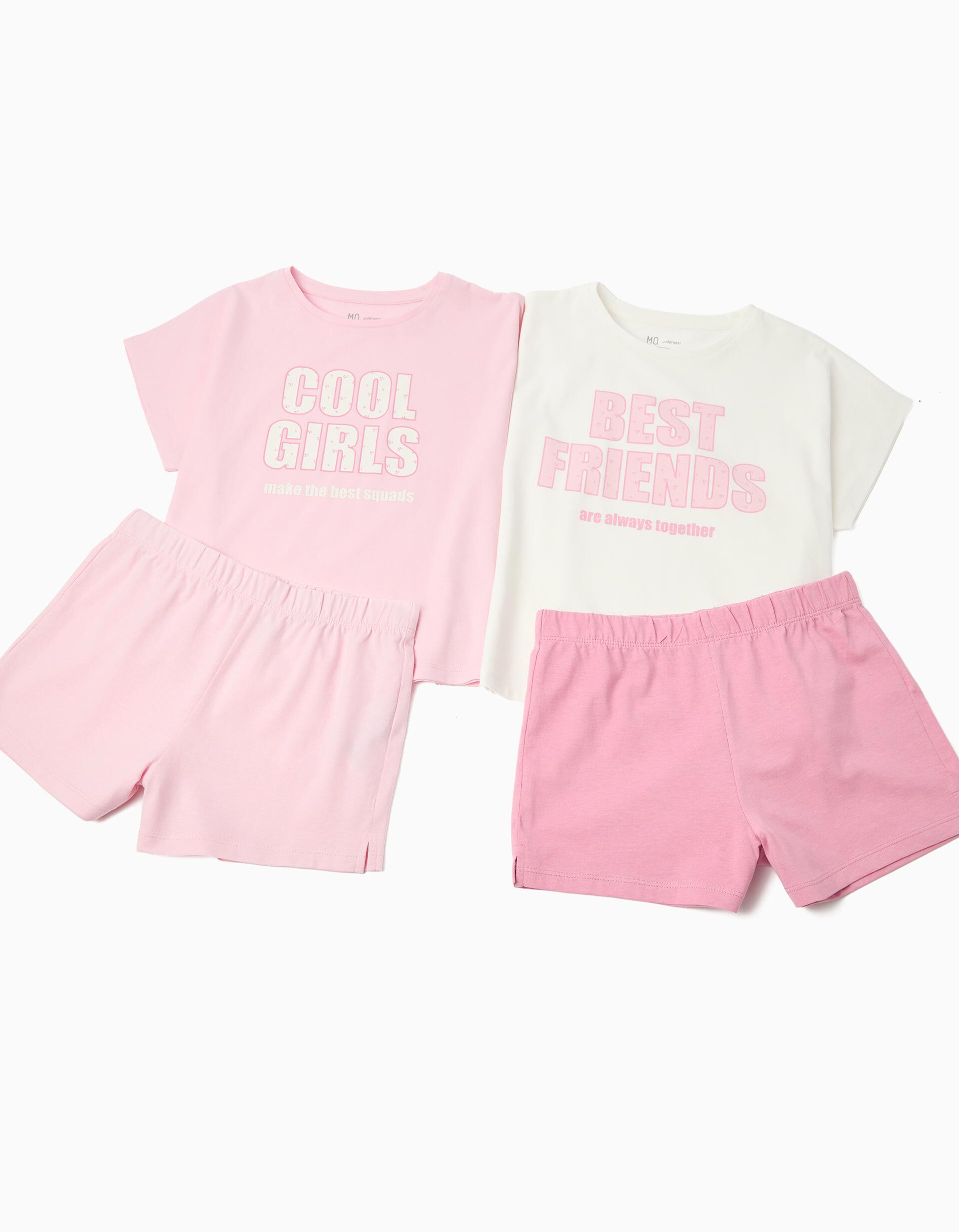 Comprar Online Pack 2 Pijamas Jersey, Menina, Branco