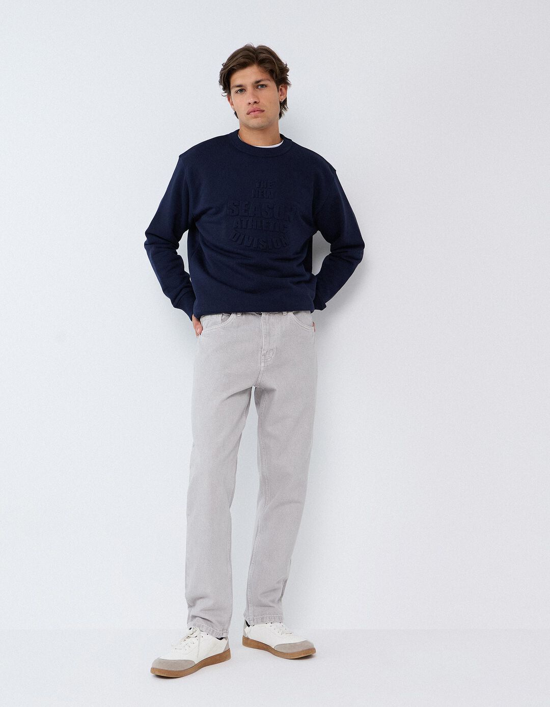 Cal&ccedil;as de Ganga Relaxed Fit, Homem, Cinzento 