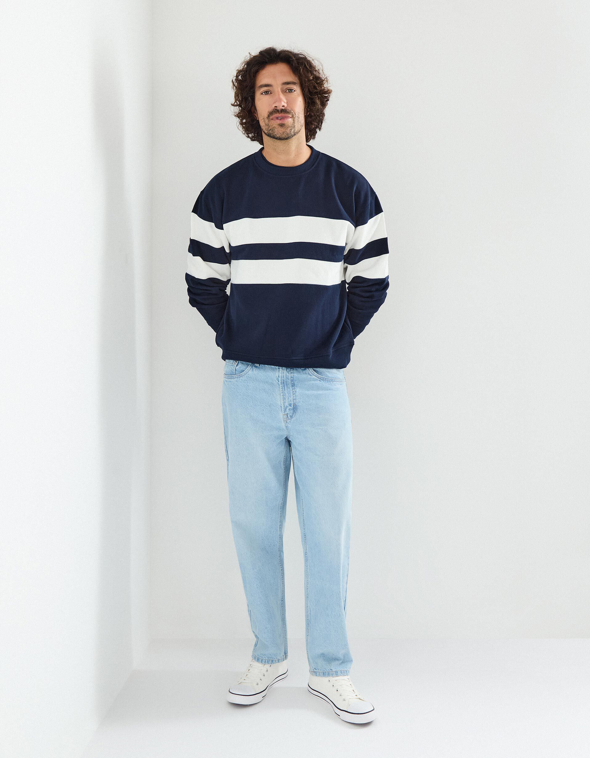 Comprar Online Cal&ccedil;as de Ganga 'Loose Fit', Homem, Azul Claro