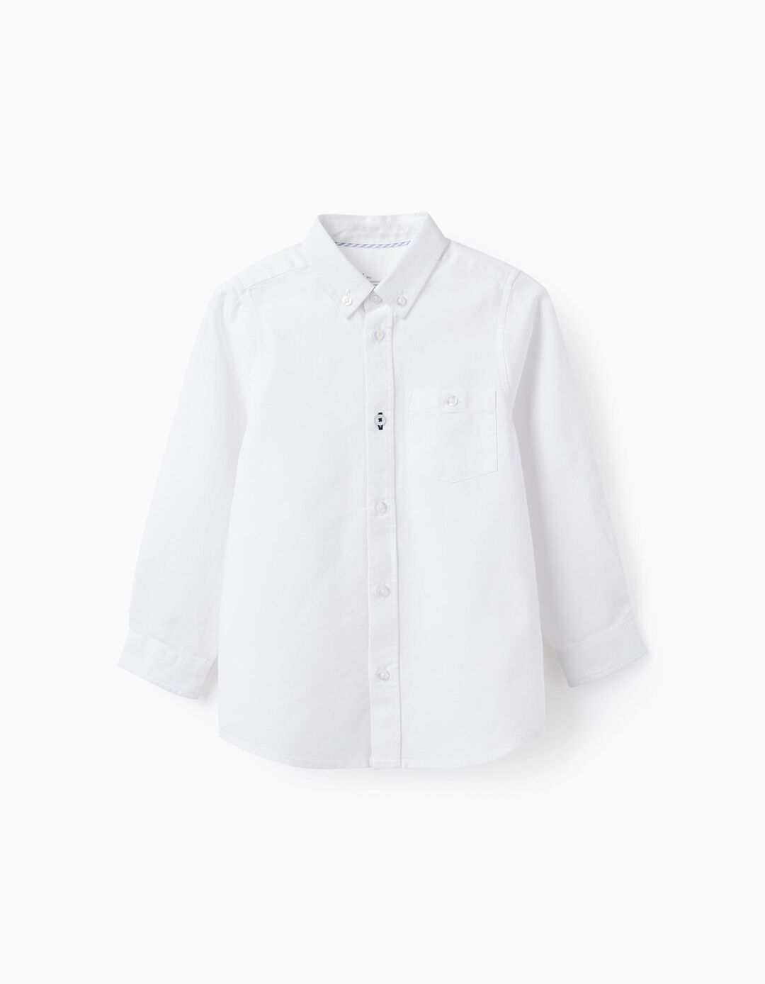 Long Sleeve Cotton Shirt for Boys, White