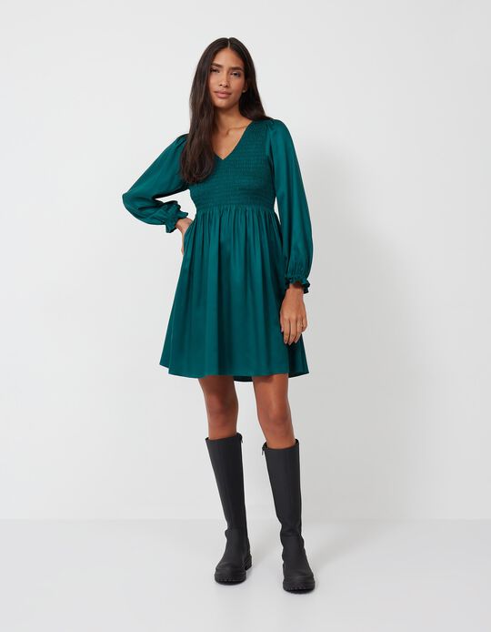 Elastics' Dress, Women, Dark Green
