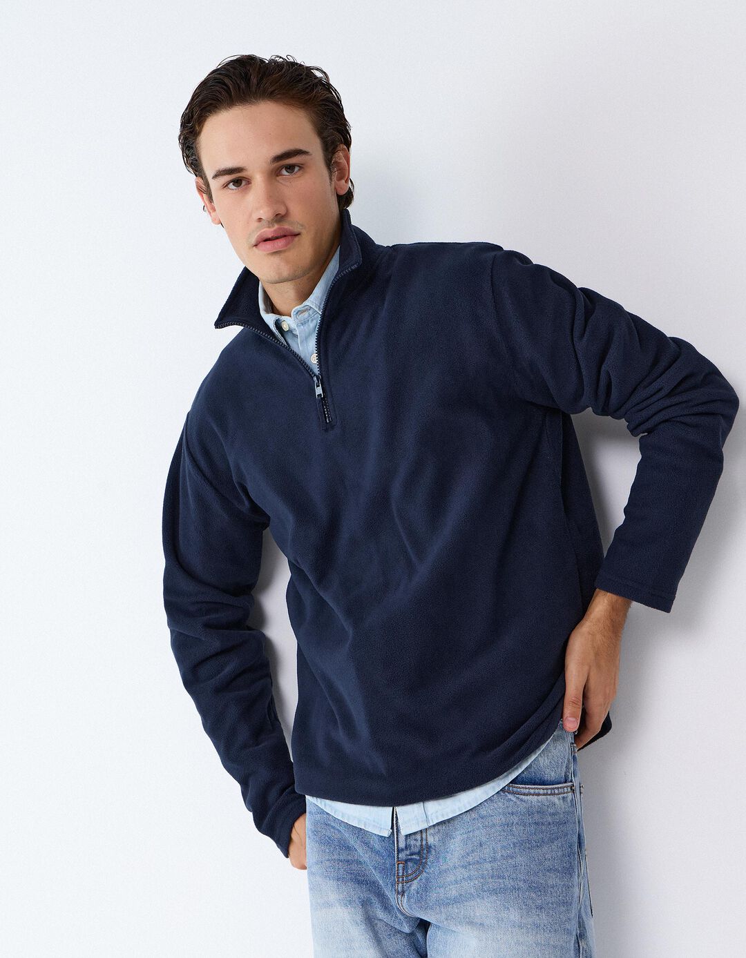 Camisola Polar, Homem, Azul Escuro