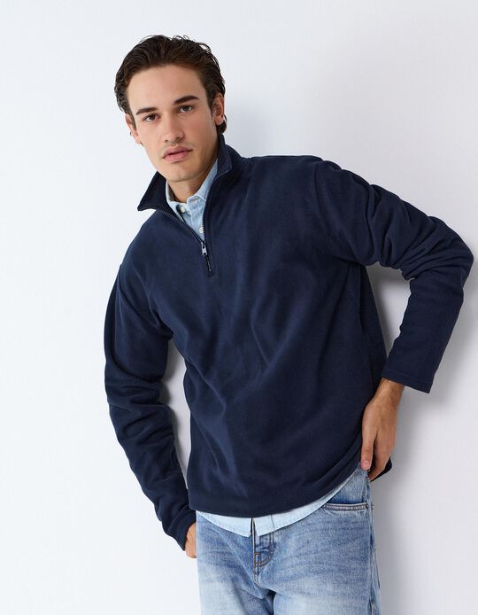 Comprar Online Camisola Polar, Homem, Azul Escuro